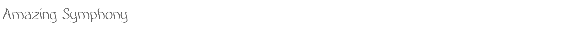 Sample characters Amazing Symphony Font